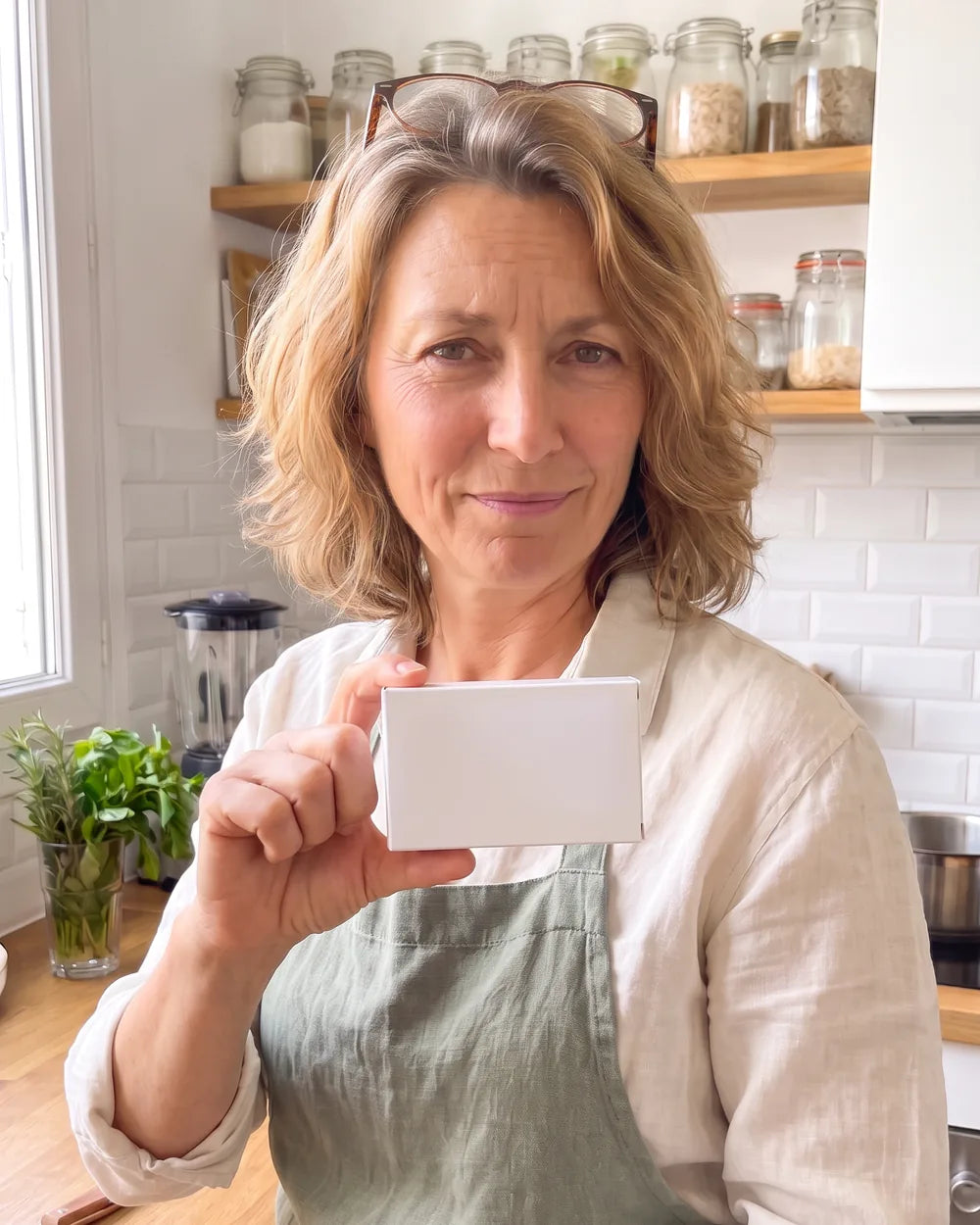 Compléments alimentaires sur un plan de travail